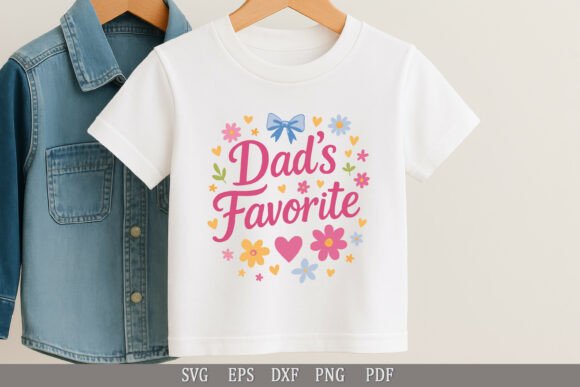 Dad’s Favorite SVG Funny T-Shirt Design for Crafts and Graphics