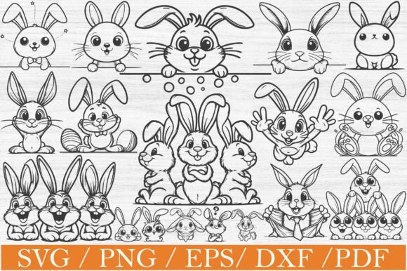 Easter Funny Bunny Svg Bundle for Graphics and Crafts