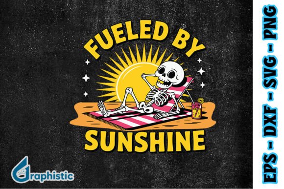 Fueled by Sunshine Funny Summer SVG for Crafts and Graphics