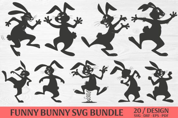 Funny Bunny Svg Bundle for Crafts and Graphics