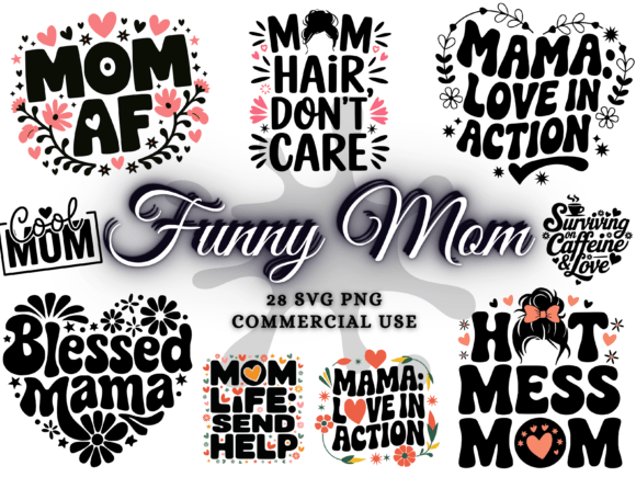 Funny Mom Svg Bundle for Crafts and Graphics