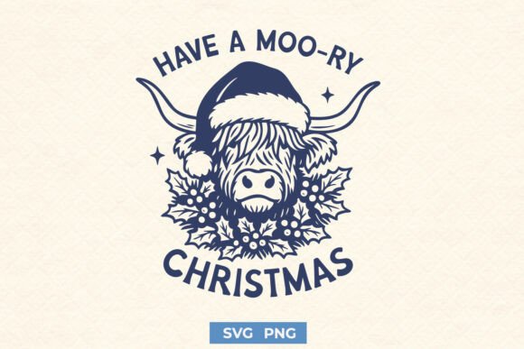 Have a Moo-ry Christmas SVG – Graphics for Crafts