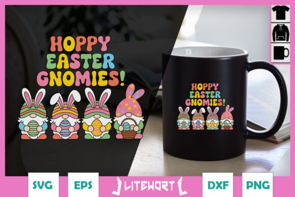 Hoppy Easter Gnomes Funny Eggs SVG for Creative Crafts and Graphics