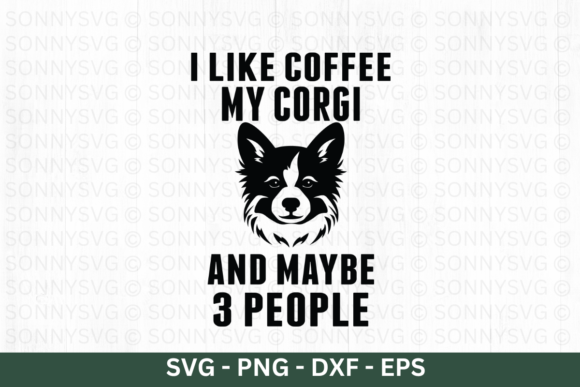 I Like Coffee Funny Corgi Svg for Crafts and Graphics