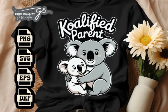 Koalified Parent Koala Funny Koala SVG for Graphics and Crafts