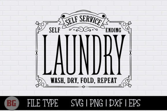 Laundry Room Sign Decor SVG for Crafts and Graphics