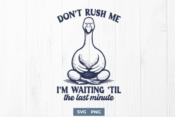 Procrastination Goose SVG – Funny Design for Crafts and Graphics