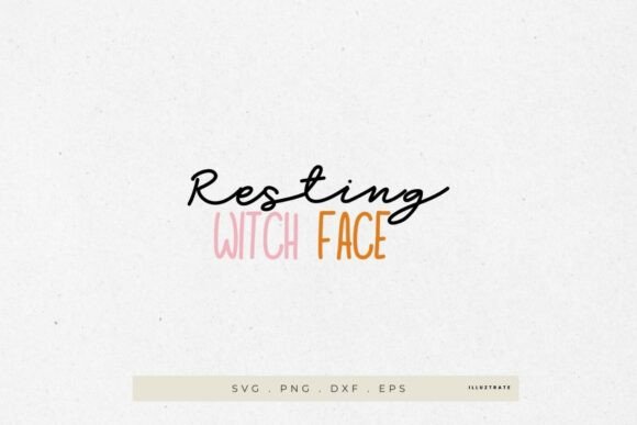 Resting Witch Face SVG – Funny Halloween Graphics for Crafts