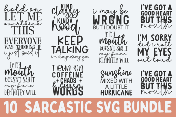 Sarcastic SVG Bundle for Crafts and Graphics